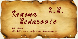 Krasna Medarović vizit kartica